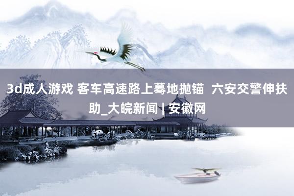 3d成人游戏 客车高速路上蓦地抛锚  六安交警伸扶助_大皖新闻 | 安徽网