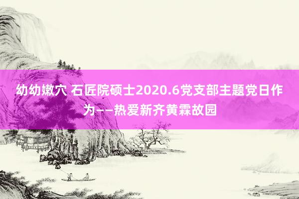 幼幼嫩穴 石匠院硕士2020.6党支部主题党日作为——热爱新齐黄霖故园