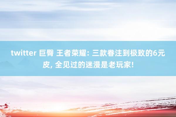 twitter 巨臀 王者荣耀: 三款眷注到极致的6元皮, 